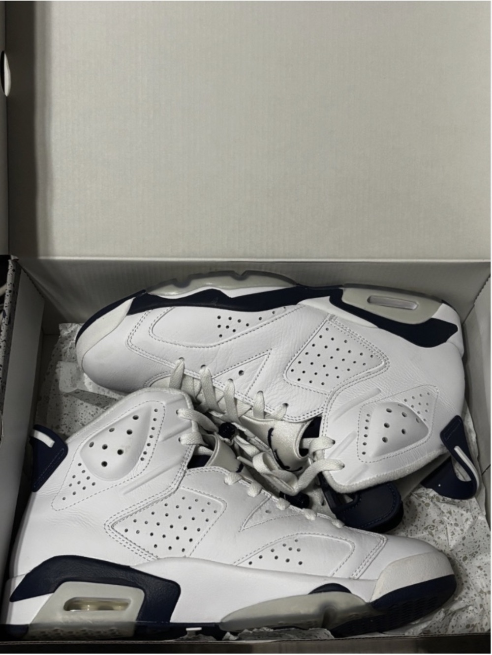 Nike Air Jordan 6 retro high top sneakers midnight navy w/box